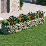 vidaXL Gabion plantenbak verhoogd 120x50x50 cm gegalvaniseerd ijzer