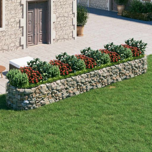 vidaXL Gabion plantenbak verhoogd 120x50x50 cm gegalvaniseerd ijzer