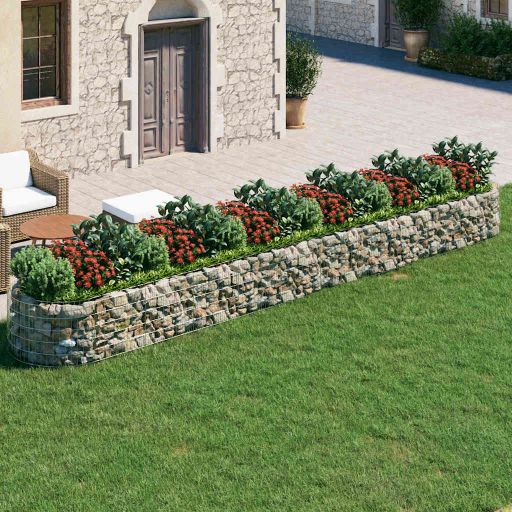 vidaXL Gabion plantenbak verhoogd 120x50x50 cm gegalvaniseerd ijzer