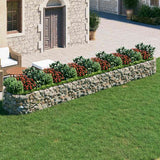 vidaXL Gabion plantenbak verhoogd 120x50x50 cm gegalvaniseerd ijzer