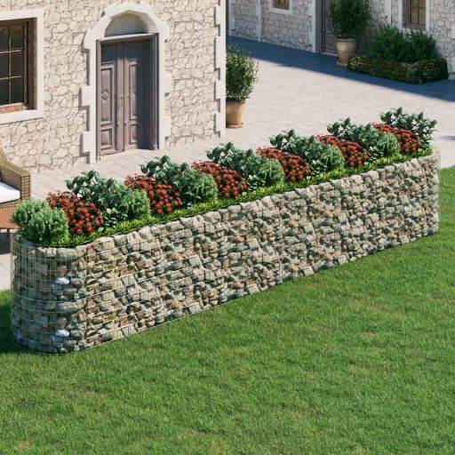 vidaXL Gabion plantenbak verhoogd 120x50x50 cm gegalvaniseerd ijzer