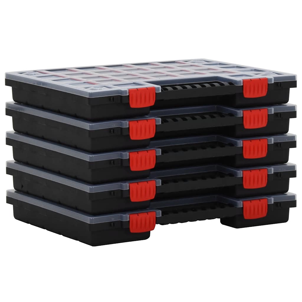 vidaXL Assortimentsdozen 5 st 34,5x25x5 cm polypropeen