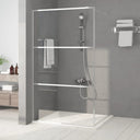 vidaXL Walk-in Shower Screen 80x195 cm ESG Glass Transparent and Black