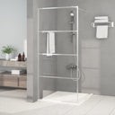 vidaXL Inloopdouchewand 80x195 cm ESG-glas transparant en zwart