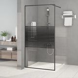 vidaXL Inloopdouchewand 80x195 cm ESG-glas transparant en zwart