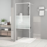 vidaXL Inloopdouchewand 80x195 cm ESG-glas transparant en zwart