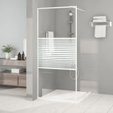 vidaXL Inloopdouchewand 80x195 cm ESG-glas transparant en zwart