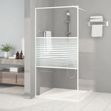 vidaXL Inloopdouchewand 80x195 cm ESG-glas transparant en zwart
