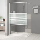 vidaXL Inloopdouchewand 80x195 cm ESG-glas transparant en zwart