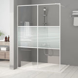 vidaXL Inloopdouchewand 80x195 cm ESG-glas transparant en zwart