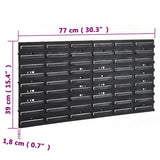 vidaXL 30-piece Sorting System Set 77x39 cm Polypropylene Red and Black