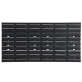 vidaXL 30-piece Sorting System Set 77x39 cm Polypropylene Red and Black