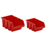 vidaXL 30-piece Sorting System Set 77x39 cm Polypropylene Red and Black