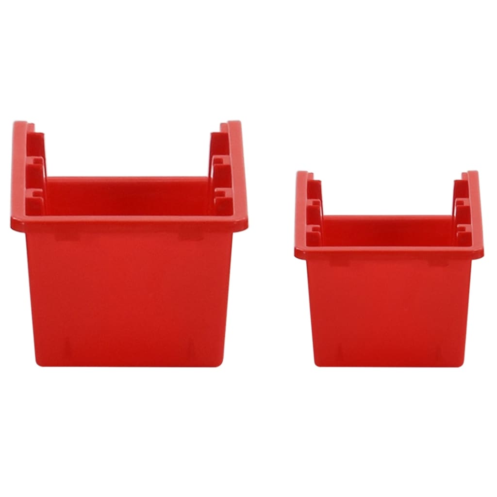 vidaXL 30-piece Sorting System Set 77x39 cm Polypropylene Red and Black