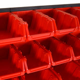 vidaXL 30-piece Sorting System Set 77x39 cm Polypropylene Red and Black