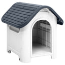vidaXL Hondenhok 59x75x66 cm polypropeen blauw