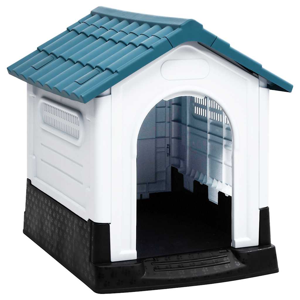 vidaXL Dog Kennel 57x68x66 cm polypropylene blue