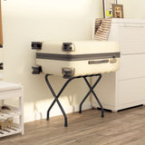 vidaXL Luggage Rack with Backrest Silver 56x39x52cm