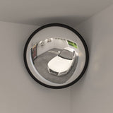 vidaXL Indoor Traffic Mirror 30 cm Acrylic Black