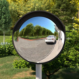 vidaXL Verkeersspiegel voor buiten 30 cm PC-kunststof zwart