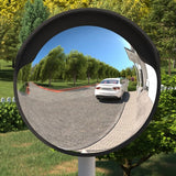 vidaXL Verkeersspiegel voor buiten 30 cm PC-kunststof zwart
