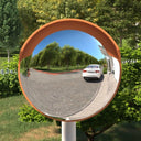 vidaXL Verkeerspiegel voor buiten 30 cm PC-kunststof noir