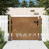 vidaXL Gate grass design 100x75 cm corten steel