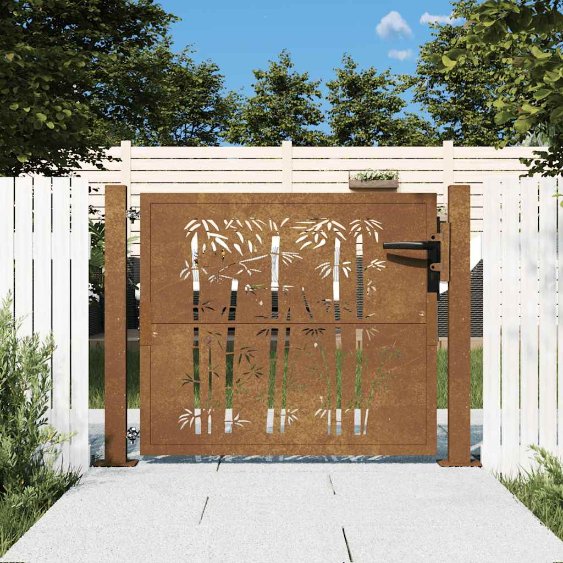 vidaXL Gate square 100x75 cm corten steel