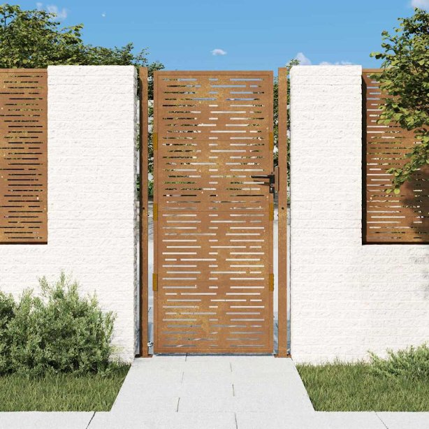 vidaXL Gate square 100x75 cm corten steel