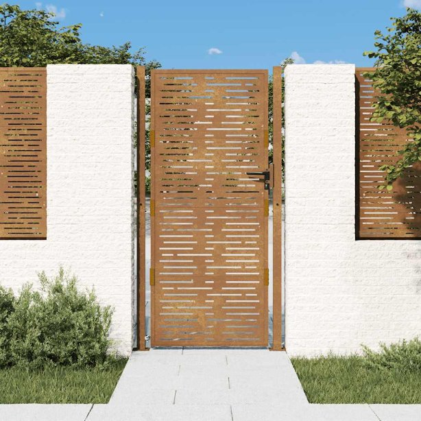 vidaXL Gate square 100x75 cm corten steel