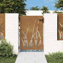 vidaXL Poort 85x75 cm grasontwerp cortenstaal