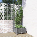 vidaXL Plantenbak met latwerk 40x40x121,5 cm polypropeen