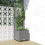 vidaXL Planter with Trellis 40x40x121.5 cm Polypropylene