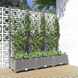 vidaXL Planter with Trellis 40x40x121.5 cm Polypropylene