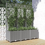 vidaXL Planter with Trellis 40x40x121.5 cm Polypropylene