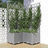 vidaXL Planter with Trellis 40x40x121.5 cm Polypropylene