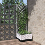 vidaXL Planter with Trellis 40x40x121.5 cm Polypropylene