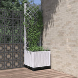 vidaXL Planter with Trellis 40x40x121.5 cm Polypropylene