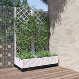 vidaXL Planter with Trellis 40x40x121.5 cm Polypropylene