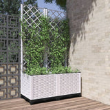 vidaXL Planter with Trellis 40x40x121.5 cm Polypropylene