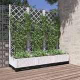 vidaXL Planter with Trellis 40x40x121.5 cm Polypropylene