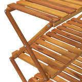 vidaXL Schappenkast inklapbaar 3-laags 70x31x63 cm acaciahout bruin