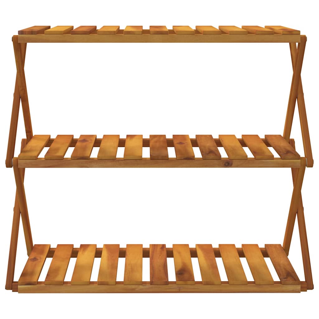 vidaXL Schappenkast inklapbaar 3-laags 70x31x63 cm acaciahout bruin