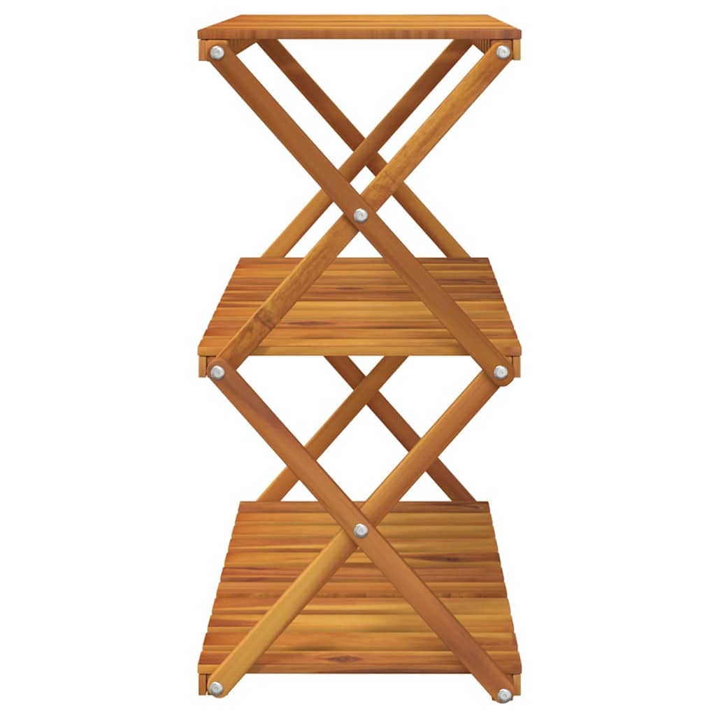vidaXL Schappenkast inklapbaar 3-laags 70x31x63 cm acaciahout bruin