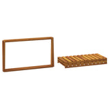 vidaXL Schappenkast inklapbaar 3-laags 70x31x63 cm acaciahout bruin