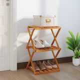 vidaXL Schappenkast inklapbaar 3-laags 70x31x63 cm acaciahout bruin