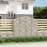 vidaXL Schanskorf gewelfd 200x30x40/60 cm gegalvaniseerd ijzer
