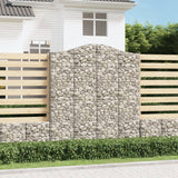 vidaXL Schanskorf gewelfd 200x30x40/60 cm gegalvaniseerd ijzer
