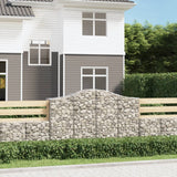 vidaXL Schanskorf gewelfd 200x30x40/60 cm gegalvaniseerd ijzer