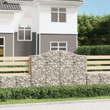 vidaXL Schanskorf gewelfd 200x30x40/60 cm gegalvaniseerd ijzer
